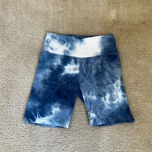 Tie dye bike shorts